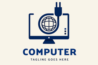do wonderful computer logo design with unlimited revision
