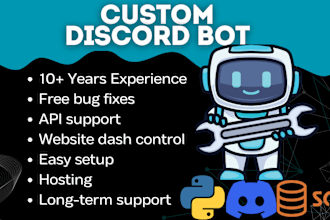 code a custom discord bot for gaming, youtube, twitch