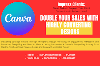 design PDF, welcome packet, ebook, workbook, and planner in canva