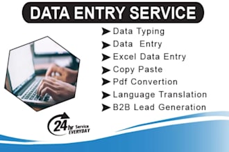 do data entry, web research, copy paste and excel data entry