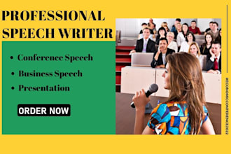 write conference speech,  business speech and presentation