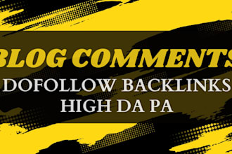 provide 370 blog comment with high da pa dofollow backlinks