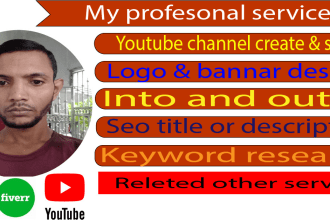 create and setup professional youtube channel and banners