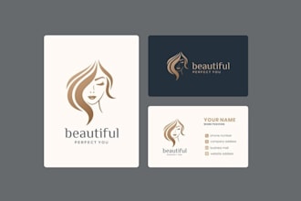 make cosmetic, beauty, skin care, salon, parlor logo design