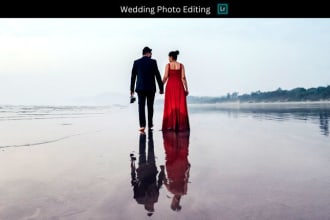 do wedding photo editing and retouching in lightroom