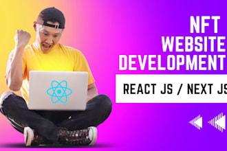 do blockchain, crypto, nft landing pages front end development using react js