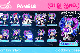 create custom chibi twitch panels
