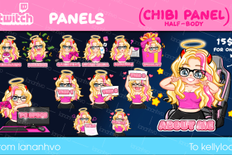 create custom chibi twitch panels