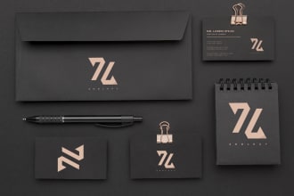 do luxury logo, business card, letterhead and stationary or full branding design
