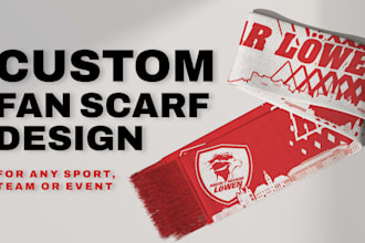 design a fan scarf for your football team or fan group