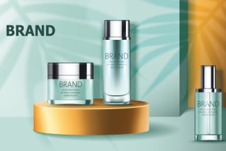 make a professional 3d mockup for your product packaging, bottle, jar, pouch bag