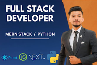 be your full stack developer in mern stack and python