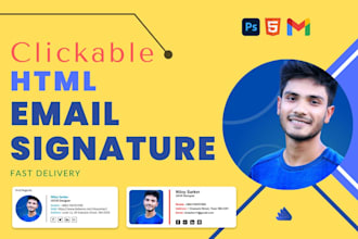 create clickable html email signature for gmail, outlook