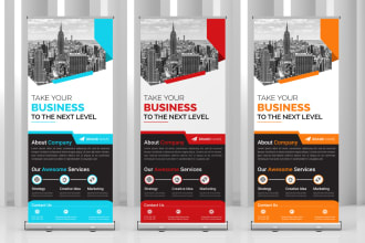 do remarkable roll up banner design in 24 hours