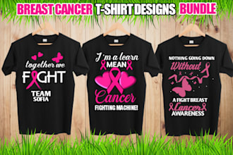 provide breast cancer t shirt design or typography t shirt