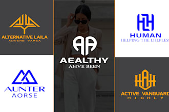 design minimal monogram, clothing , apparel and initial letter logo