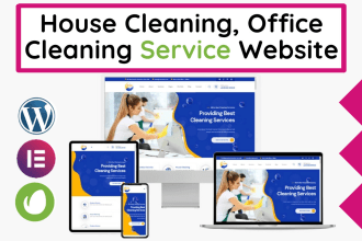 design house cleaning website, office cleaning website