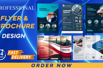 design professional flyer or brochure,poster and logo from canva or illustrator
