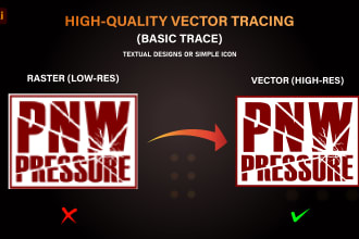 quickly trace logo or low resolution image into vector
