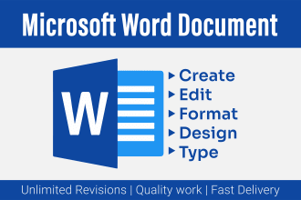 create, type and format microsoft word document template