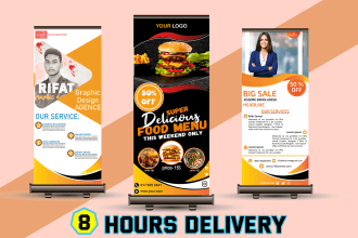 design roll up stand, standee, and vistaprint retractable banner