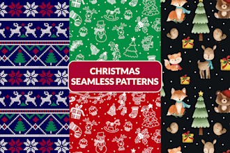 design a christmas pattern or illustration for you