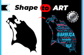 convert any shape into word art, or cloud art according to your needs