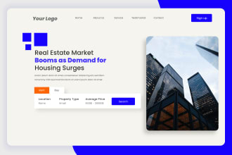 make responsive web design with domain hosting for real estate and other company