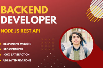 be your backend web developer using nodejs rest API