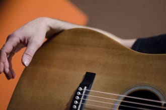 compose original meditation music on guitar