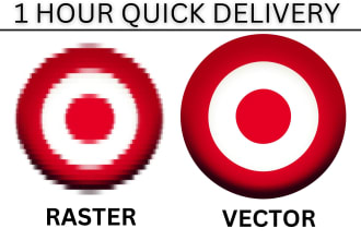 do manual vector tracing, convert image or raster to vector and fix blurry logo