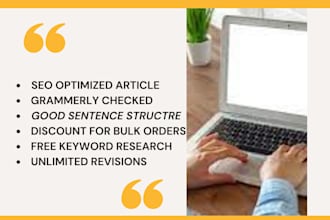 do seo optimized article  and content writing
