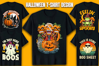 do trendy custom halloween t shirt designs for pod and bulk tshirt