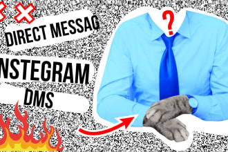 send instagram and twitter dm or direct message services for you