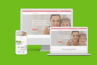 design website for senior home care living assisted elder care nany service