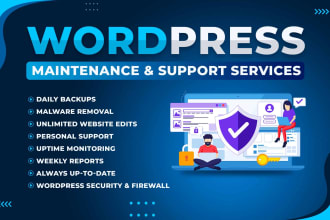 do wordpress website maintenance, website update and support