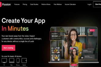 use passion io to create online course app for your courses