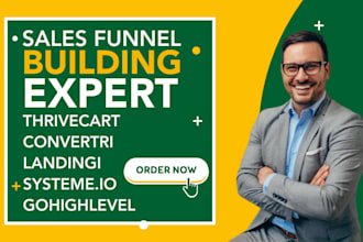 design thrivecart systeme io convertri sales funnel landingi samcart sales page