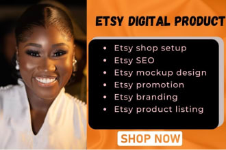 setup etsy digital products, planner on etsy shop, etsy digital products, shop