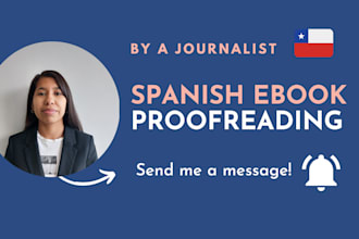 proofread and correct your spanish text and ebook