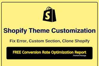 be shopify developer, do shopify theme customization and fix error