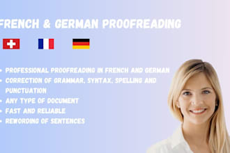 proofread your french or german document