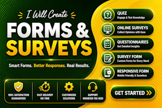 online surveys, responsive form, questionnaire,  quiz, survey form