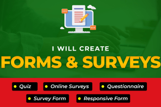 online surveys, responsive form, questionnaire,  quiz, survey form