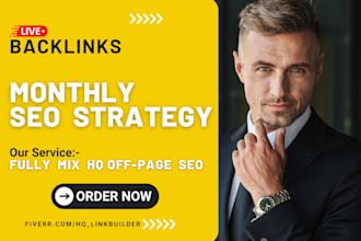 do monthly SEO with dofollow backlinks and linkbuilding