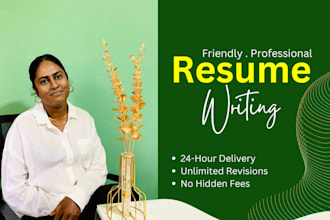 be your expert resume writer and create job winning resumes and cvs