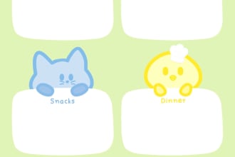 design a cute kawaii notepad, memo pad, planner