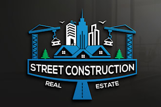 design real estate, construction, property, building, home, business logo