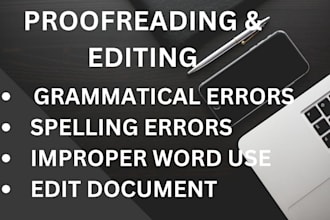 proofread and edit essays, assignments, and research papers
