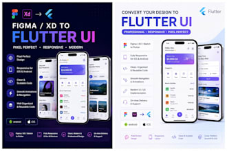 convert figma or xd design to responsive flutter UI